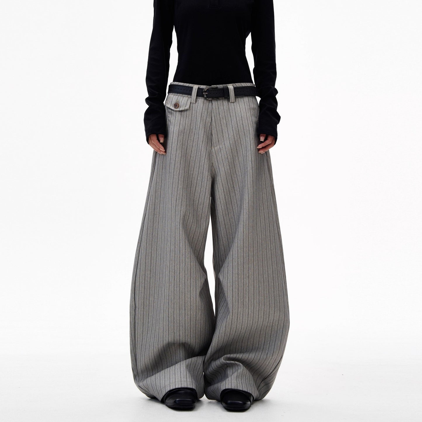 Verona Striped Draped Trousers