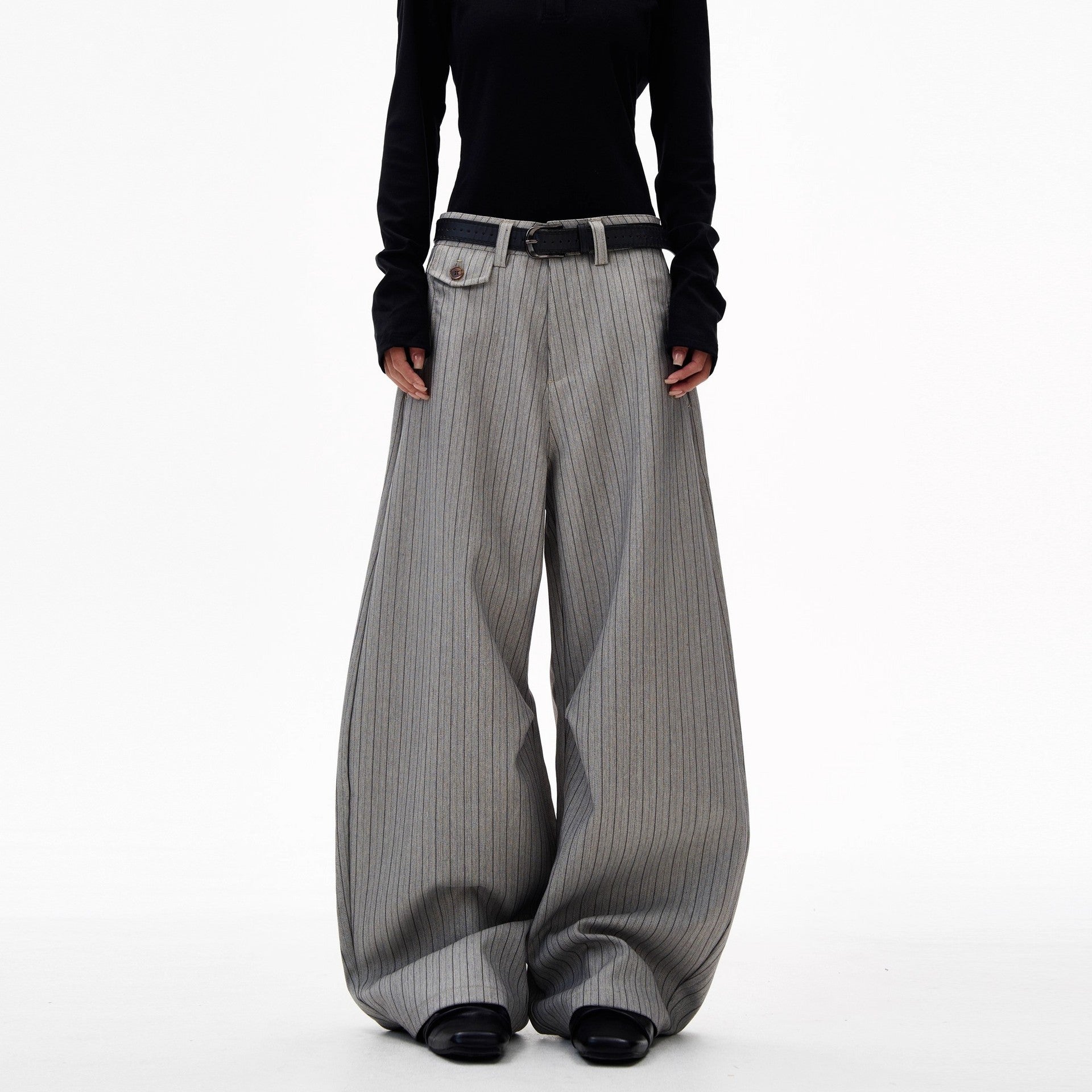 Verona Striped Draped Trousers