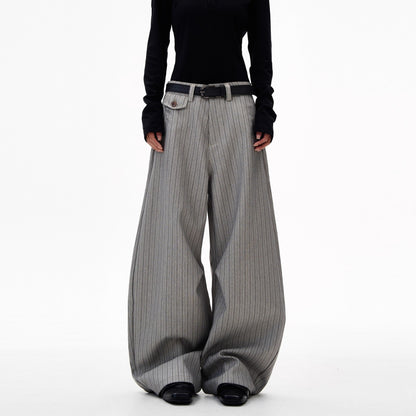 Verona Striped Draped Trousers