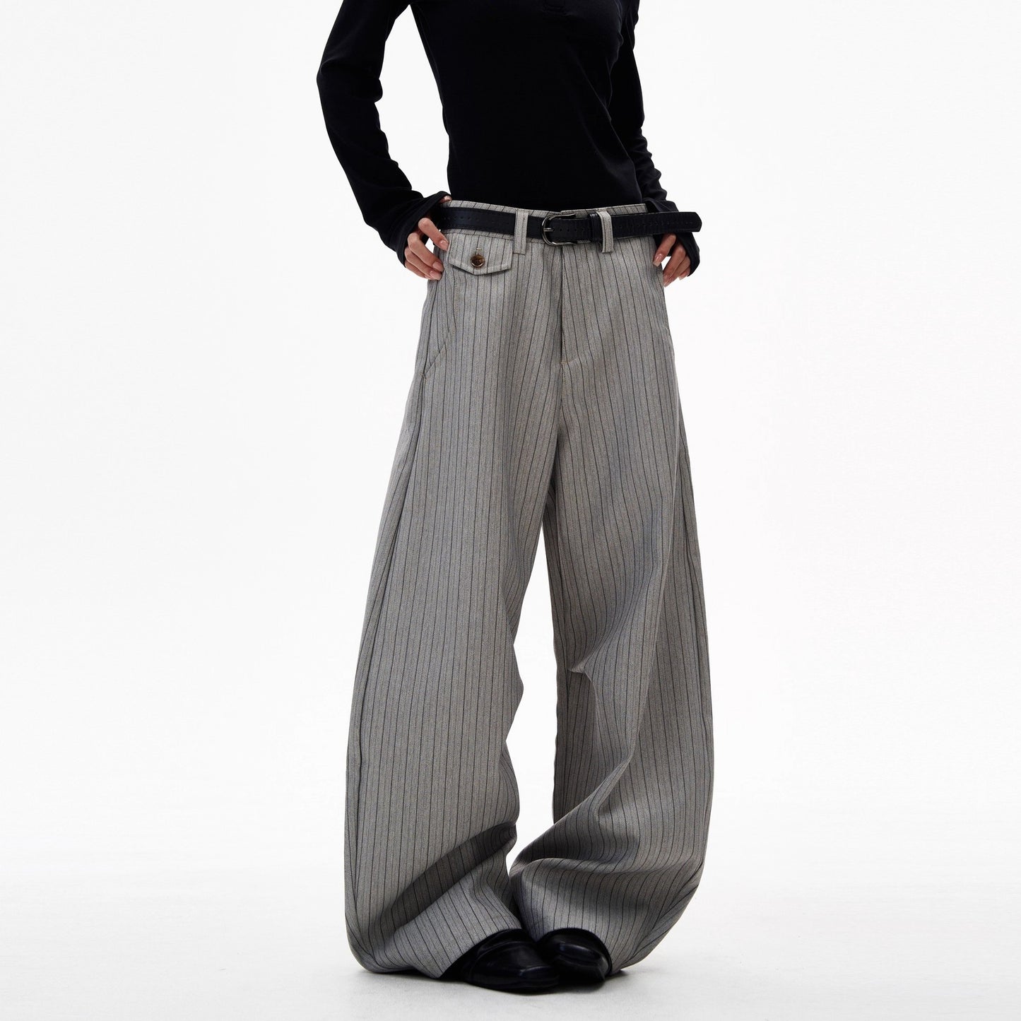 Verona Striped Draped Trousers