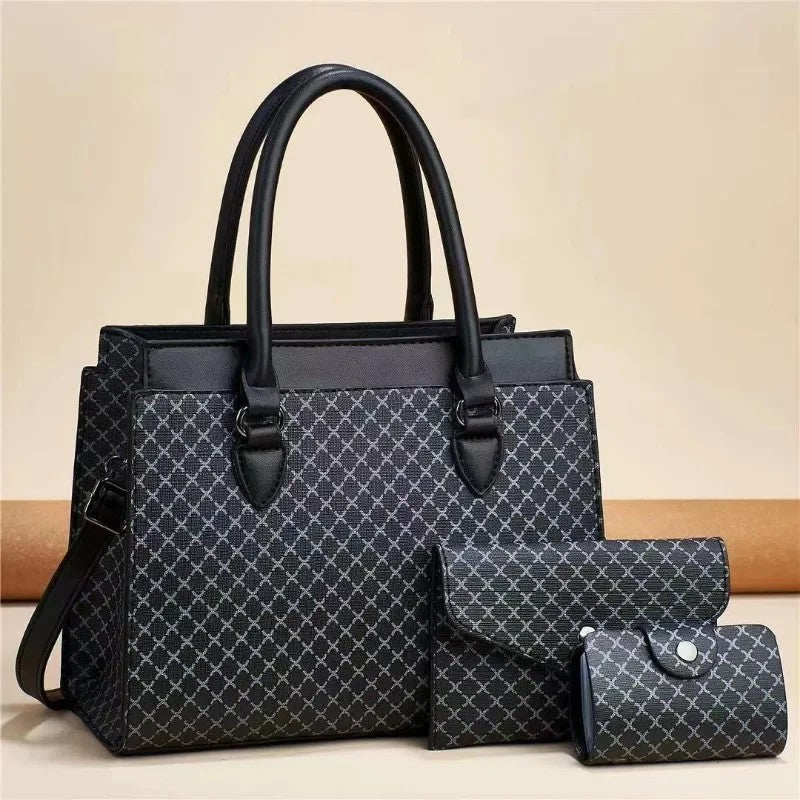 Verona Color Block Handbag - Black