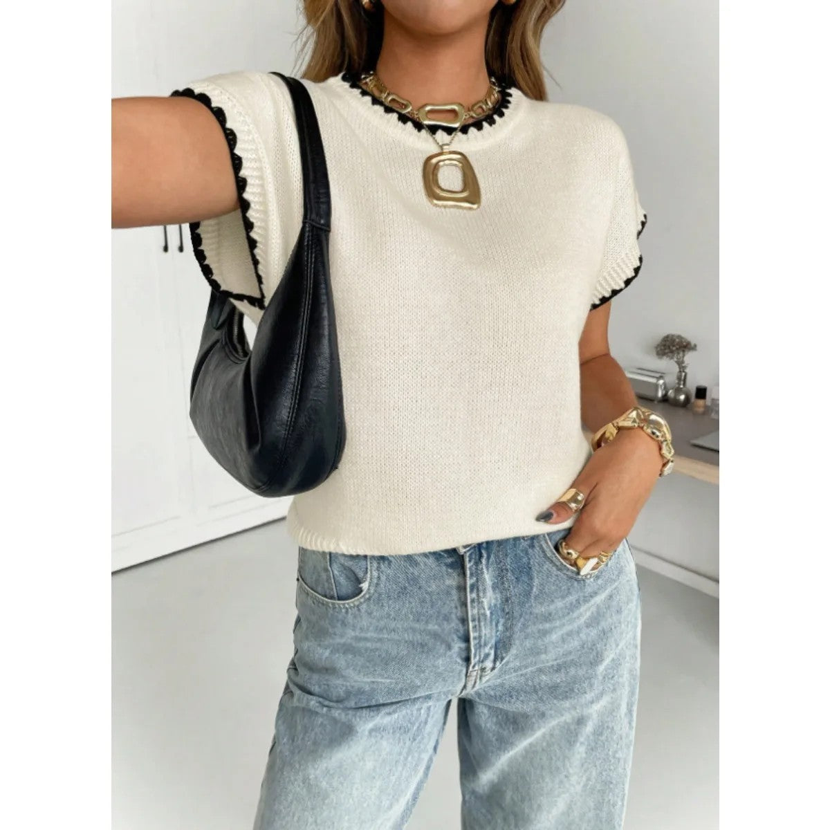 Verona Colorblock Knit Top