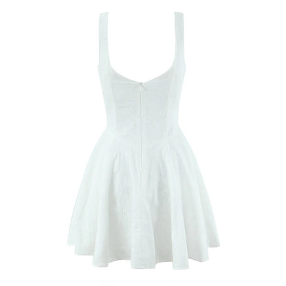 Verona Embroidered Mini Dress