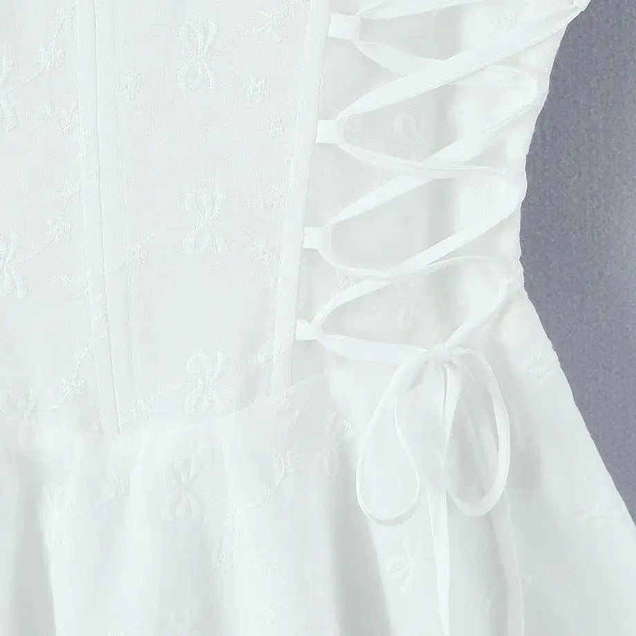 Verona Embroidered Mini Dress