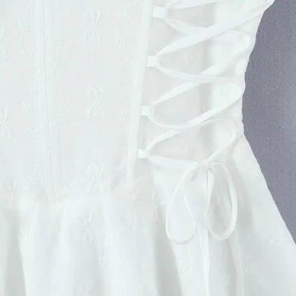 Verona Embroidered Mini Dress