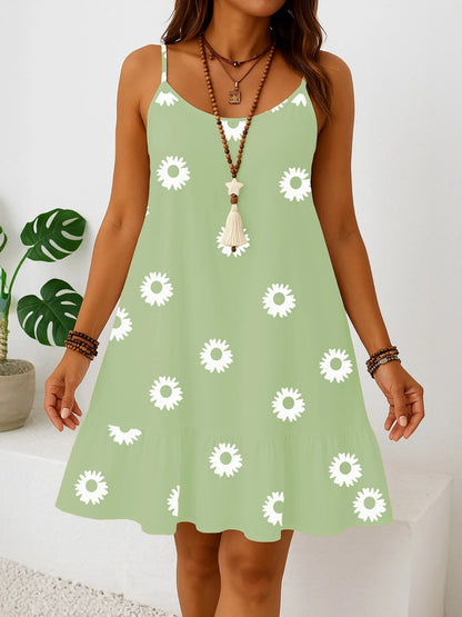 Verona Floral Sundress - Forest Green
