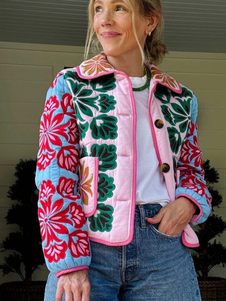 Verona Floral Quilted Coat