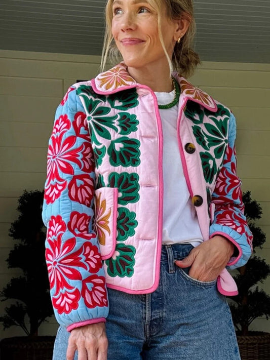 Verona Floral Quilted Coat