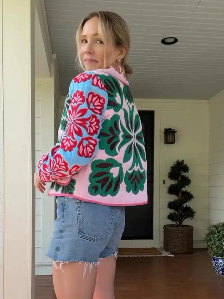 Verona Floral Quilted Coat
