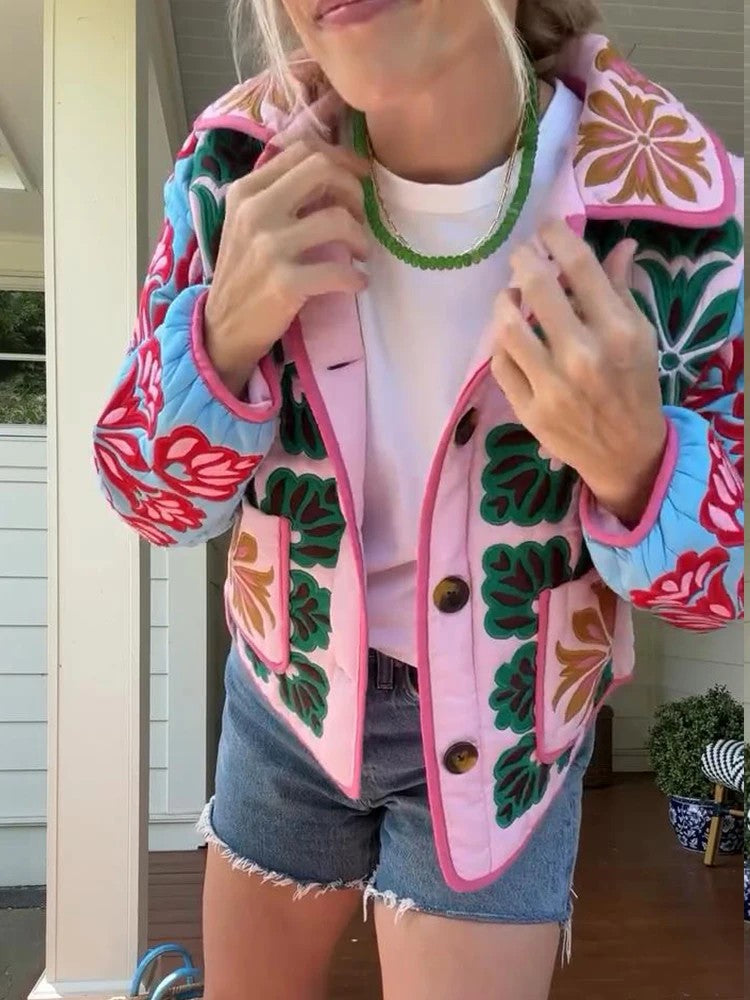 Verona Floral Quilted Coat