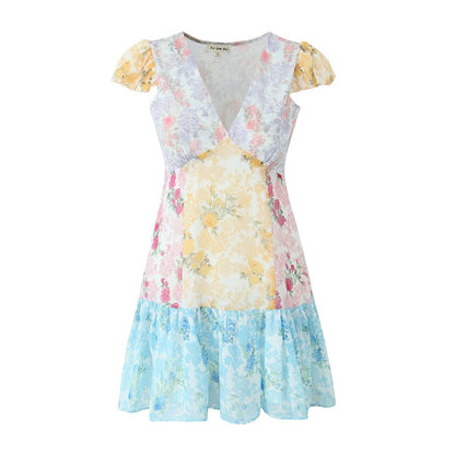 Verona Floral Ruffled Mini Dress