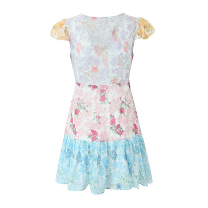 Verona Floral Ruffled Mini Dress