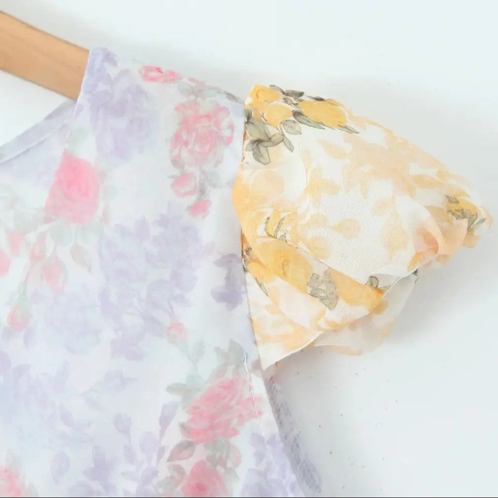 Verona Floral Ruffled Mini Dress