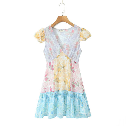 Verona Floral Ruffled Mini Dress