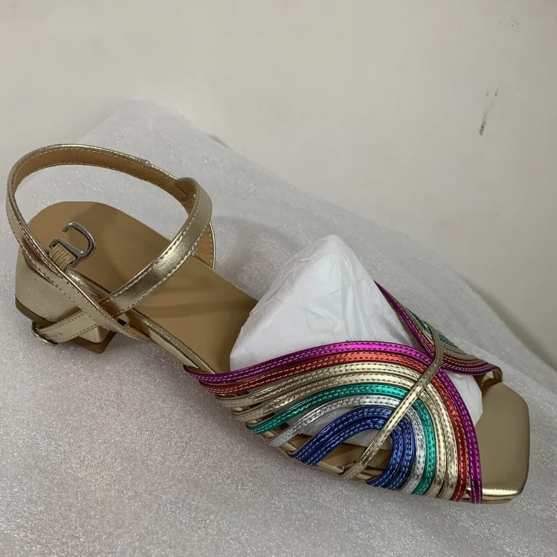 Verona Genuine Leather Low Heel Sandals