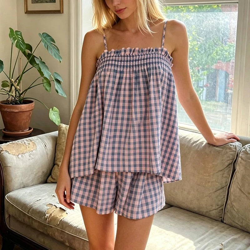Verona Gingham Lounge Set
