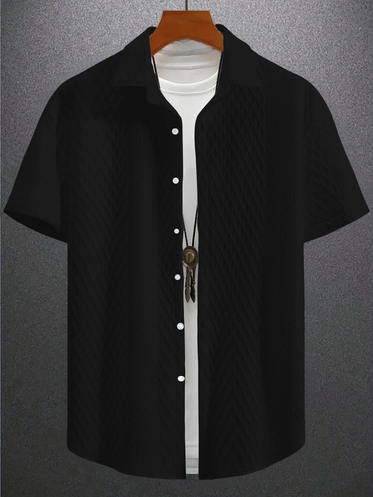Verona Jacquard Shirt - Black