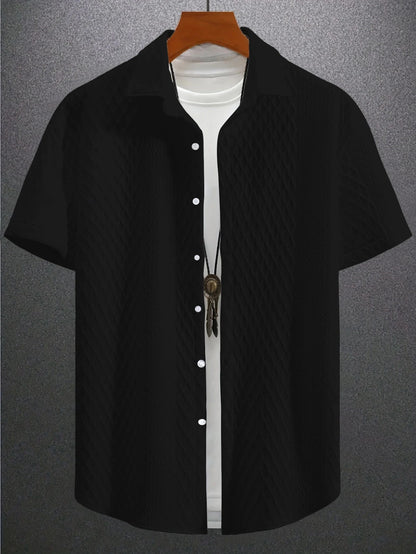 Verona Jacquard Shirt - Black