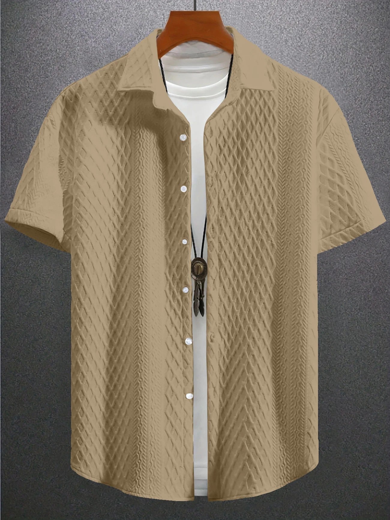 Verona Jacquard Shirt - Khaki