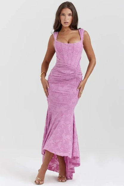Verona Jacquard Corset Gown
