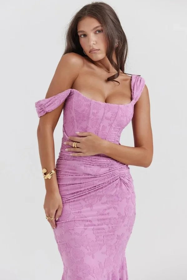 Verona Jacquard Corset Gown