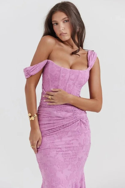 Verona Jacquard Corset Gown