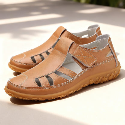 Verona Leather Slip-On Shoes - Chestnut Brown