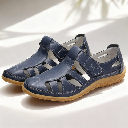 Verona Leather Slip-On Shoes - Navy