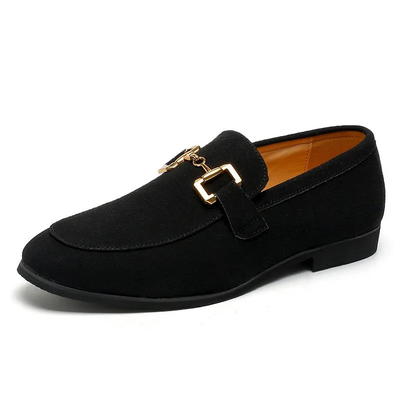 Verona Leather Slip-On Loafers - Black