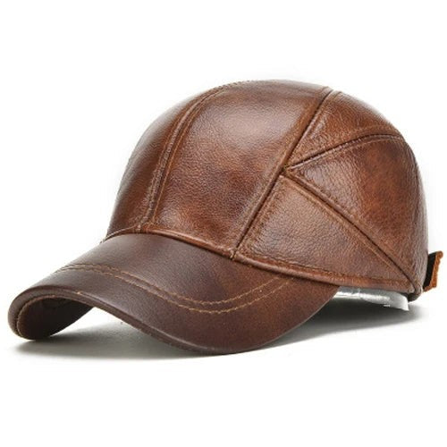 Verona Leather Cap - Chestnut