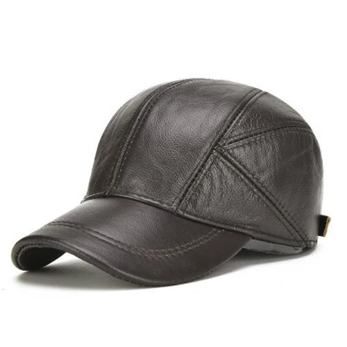 Verona Leather Cap - Onyx