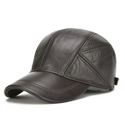 Verona Leather Cap - Onyx