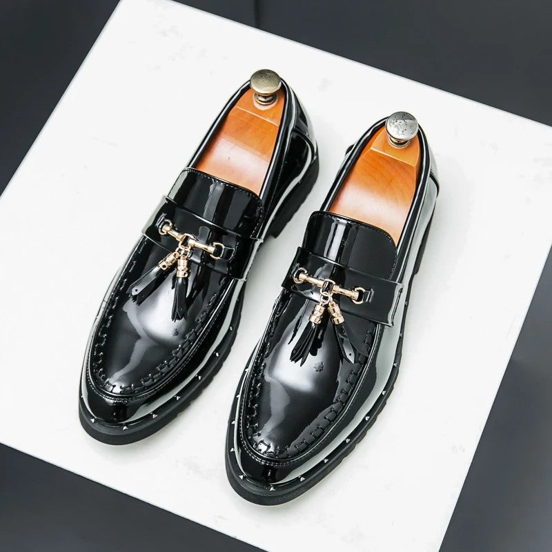 Verona Leather Loafers - Black