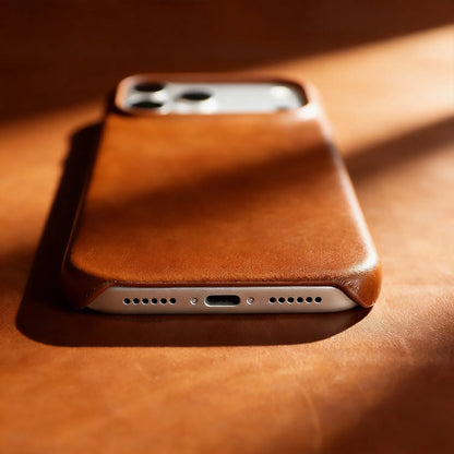Verona Magnetic Genuine Leather Case - Light Brown