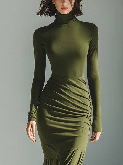 Verona Pleated Stretch Maxi Dress