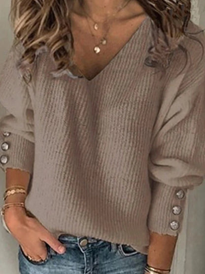 Verona Ribbed Knit Sweater - Coffee