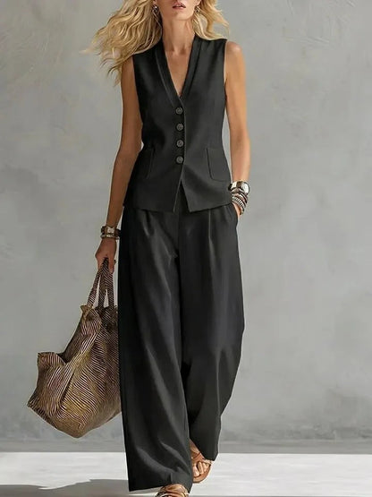 Verona Tailored Two-Piece Set - Onyx