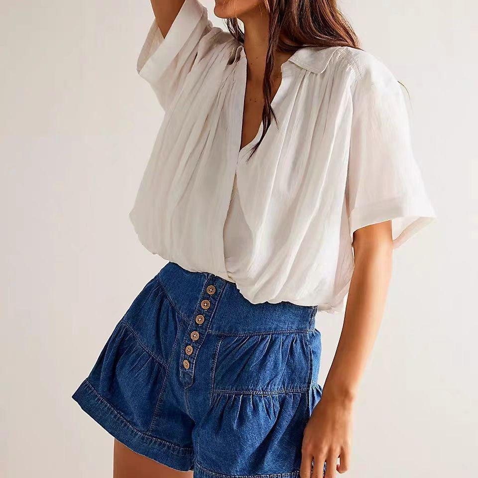 Verzasca Slim Denim Shorts - Indigo