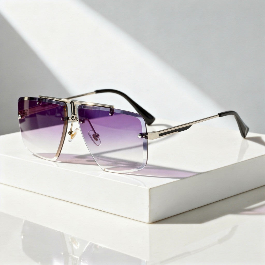 Vesper Sunglasses - Indigo / Amethyst Gradient
