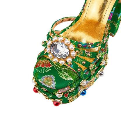 Visconté Satin Platform Sandals