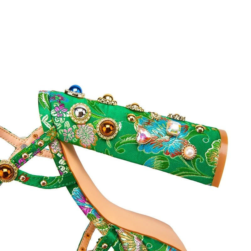 Visconté Satin Platform Sandals