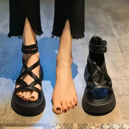 Vicenza Criss-Cross Platform Sandals