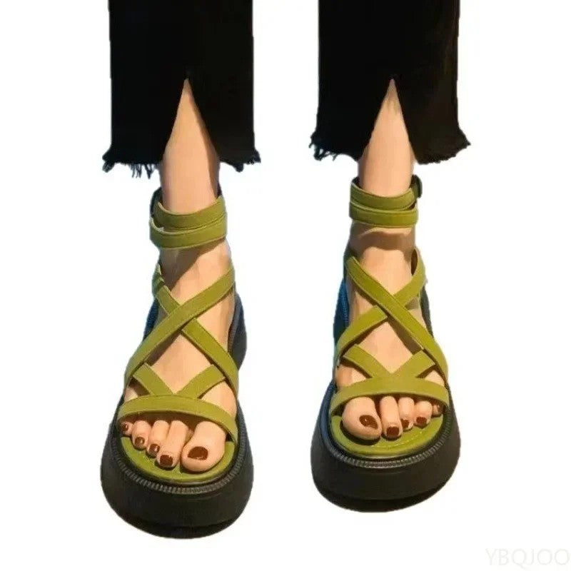 Vicenza Criss-Cross Platform Sandals