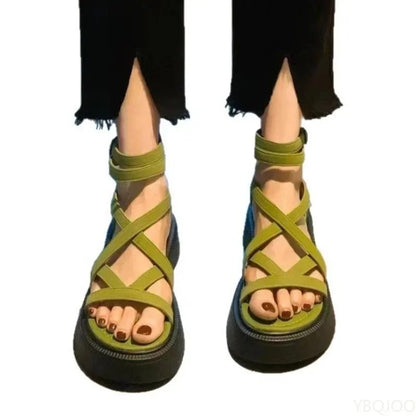 Vicenza Criss-Cross Platform Sandals