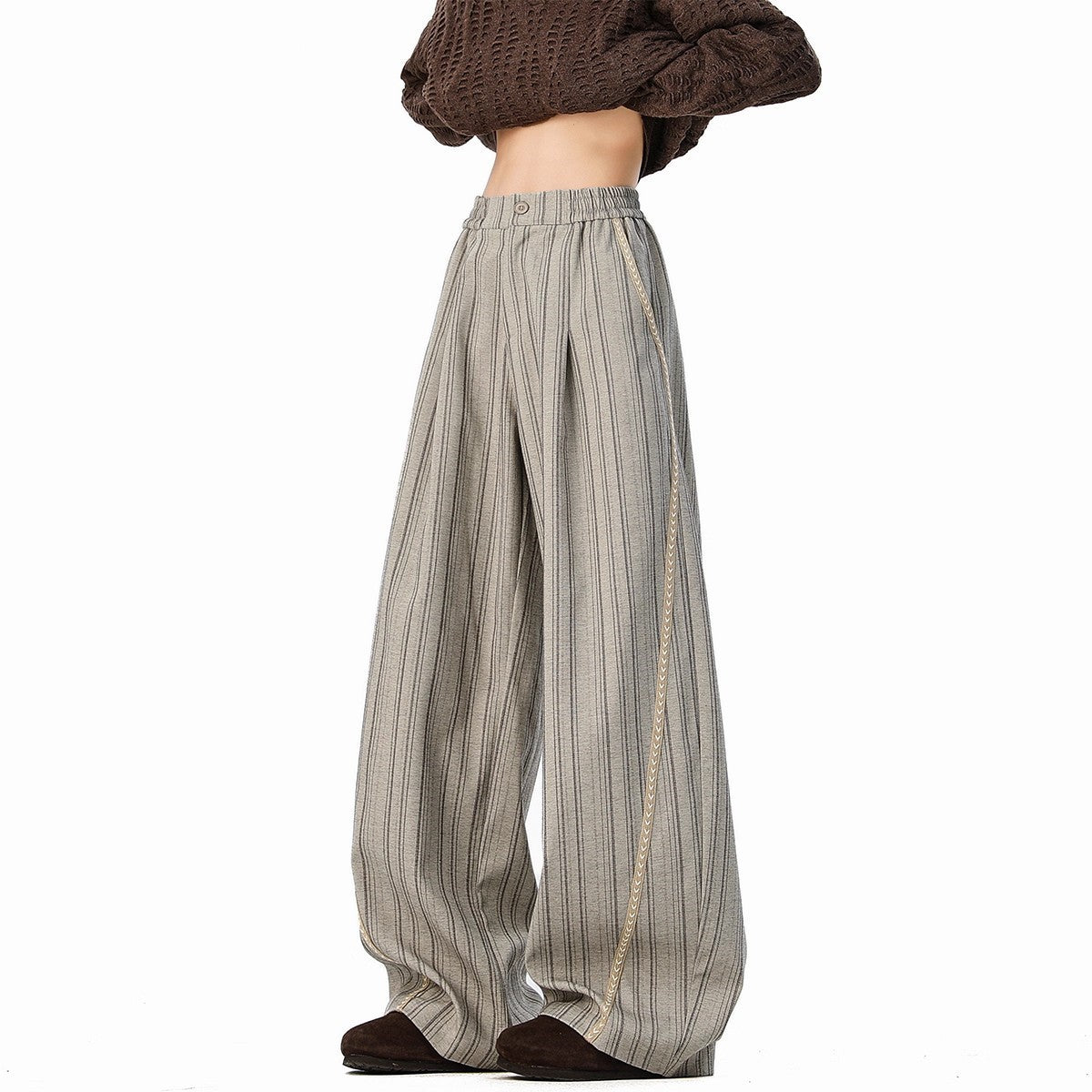 Vitoria Striped Wide-Leg Trousers