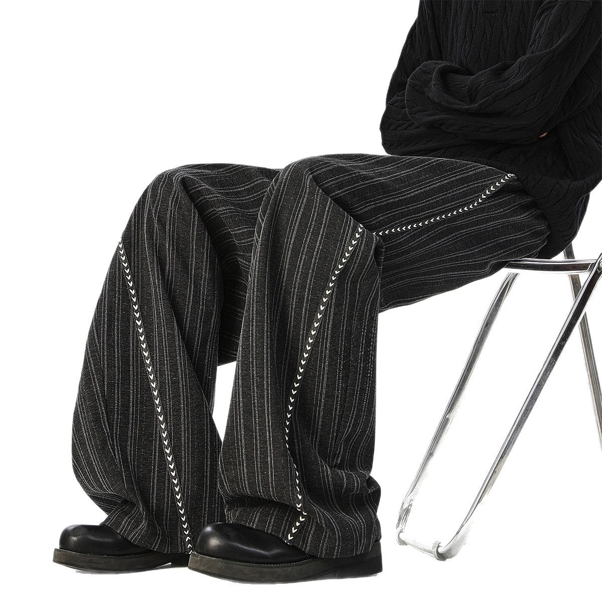 Vitoria Striped Wide-Leg Trousers