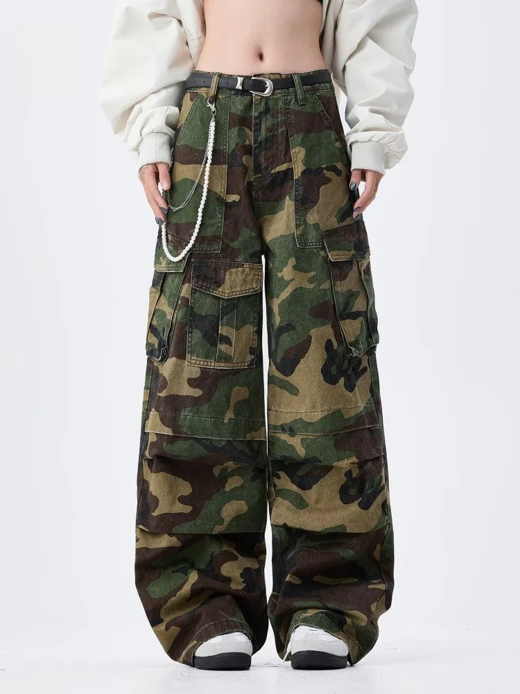 Zadar Camouflage Baggy Cargo Jeans - Camouflage