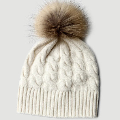 Zermatt 100% Cashmere Pom Beanie